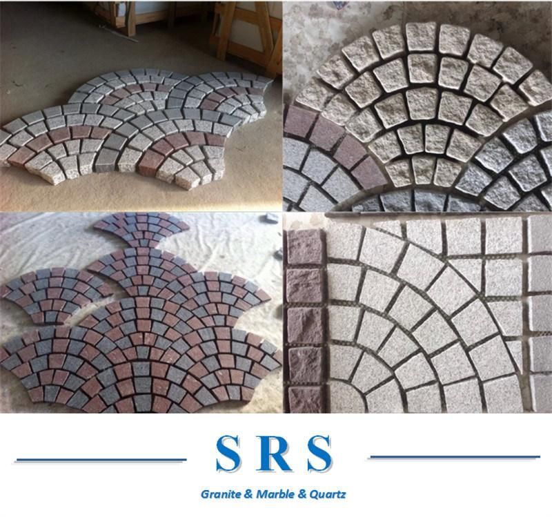 Natural Grey/Black/Red/Yellow Granite Garden/Cobble/ Cube/Flag/Kerb/Blind/Fan Shape/Paving Stones for Landscaping/Outdoor Gardenwalkway/Driveway/Parking Pavers
