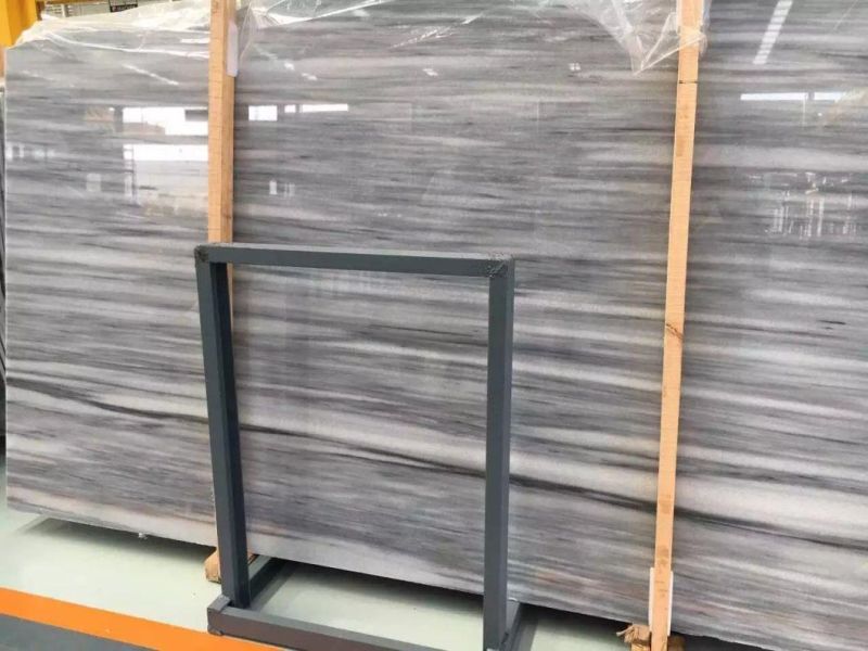 Polished Ice Age Grey Veins Marble Big Slabs for Decoration