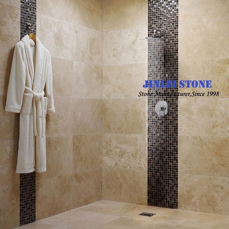 Natural Stone Popular White/Cream Travertine Stone Outdoor Travertine Tile for Flooring