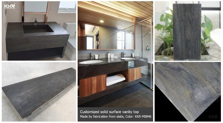 1/2" Thickness Marble Veined Corian Solid Surface Resin Stone Solid Surface