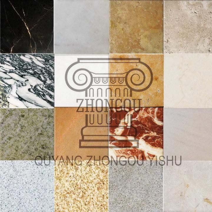 Natural White Marble Fireplace with High Carving Quality