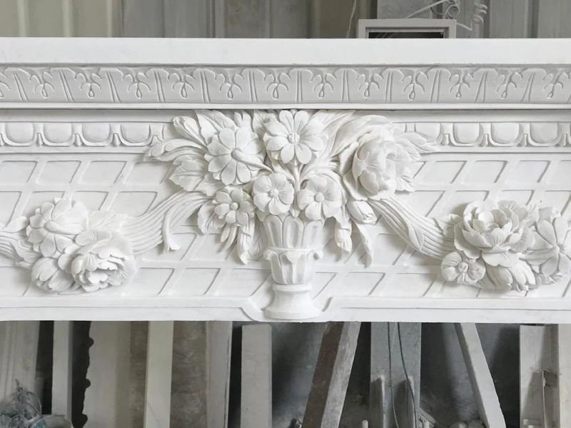 Modern Design Marble Fireplaces Mantel Surround Carving Fireplace