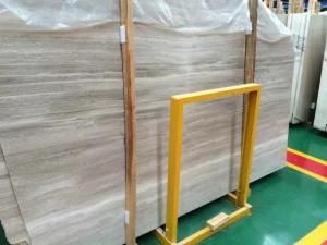 White Wooden Marble Slab/Tile for Floor and Wall