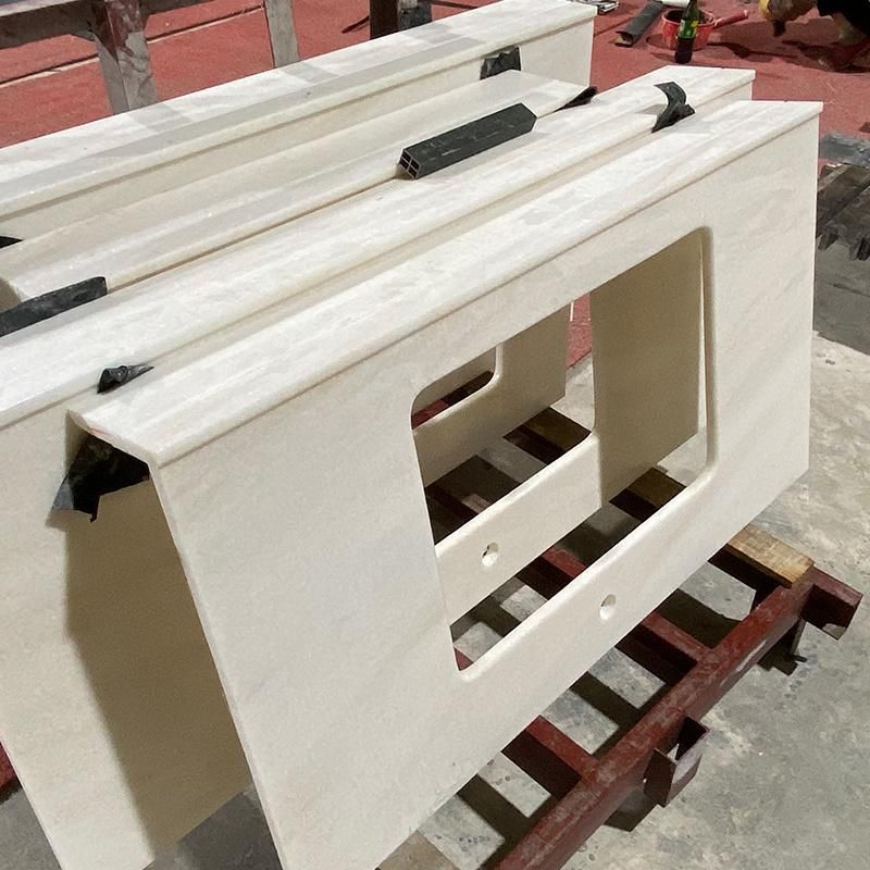 Customized Factory Outlet Countertops Marble Stone Eurasian White Countertops Vanity Tops Vanity Table Bathroom Vanities