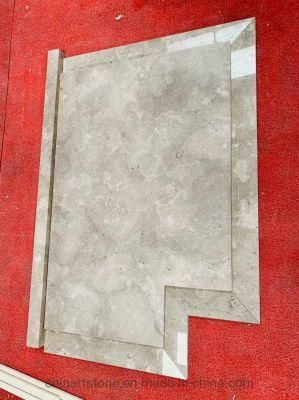 Grey Nature Marble Shower Pan Flooring Tile