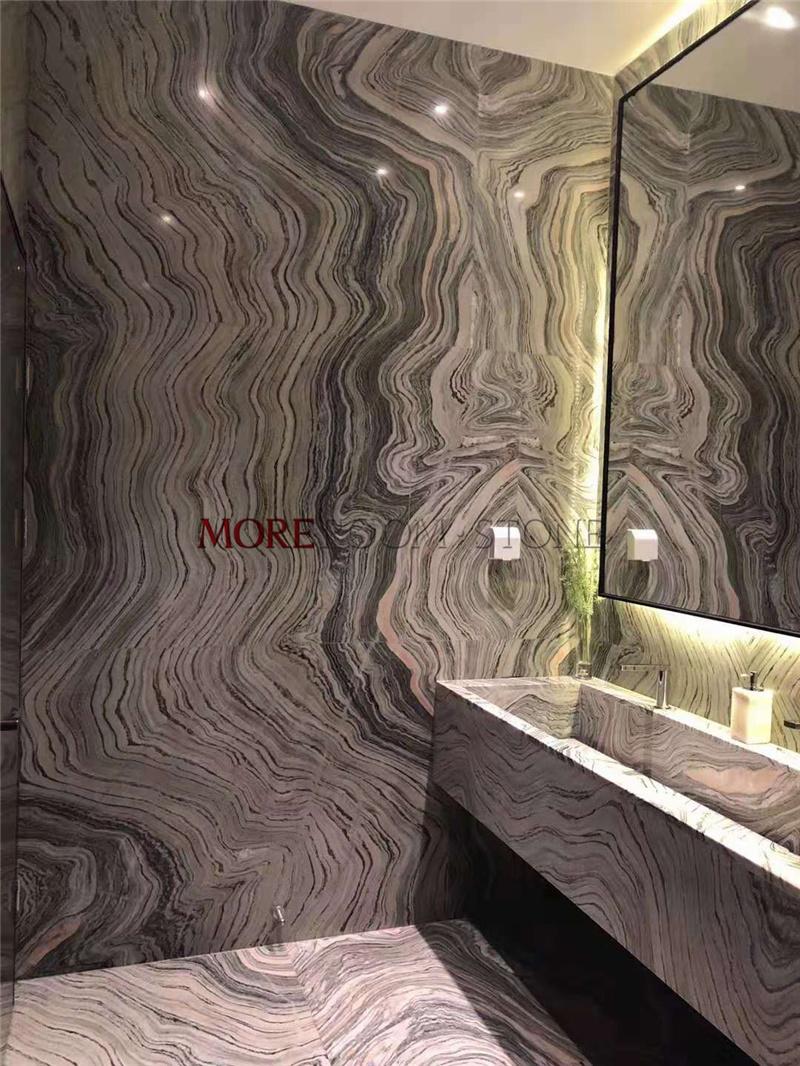 Natural Grey Vein Marble Slab for Bathroom Floor and Wall Design