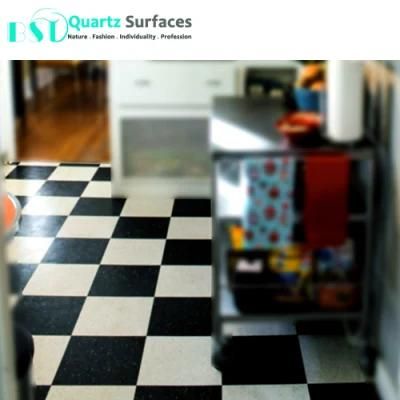 Black Starlight Artificial Quartz Stone for Floor and Wall Tile