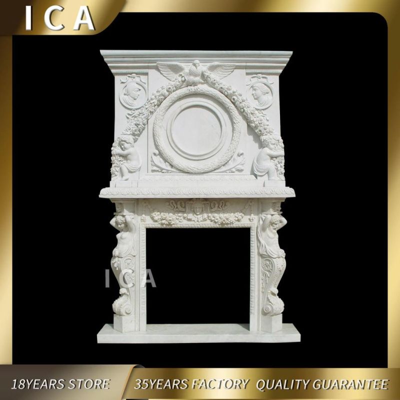 High Quality Marble Fireplace Double Fireplace for Home Decoration