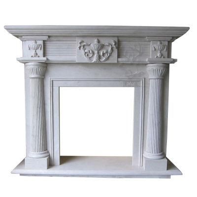 Modern Indoor Decorative Natural Stone Fireplace Surround French Marble Fireplace Mantel for Sale