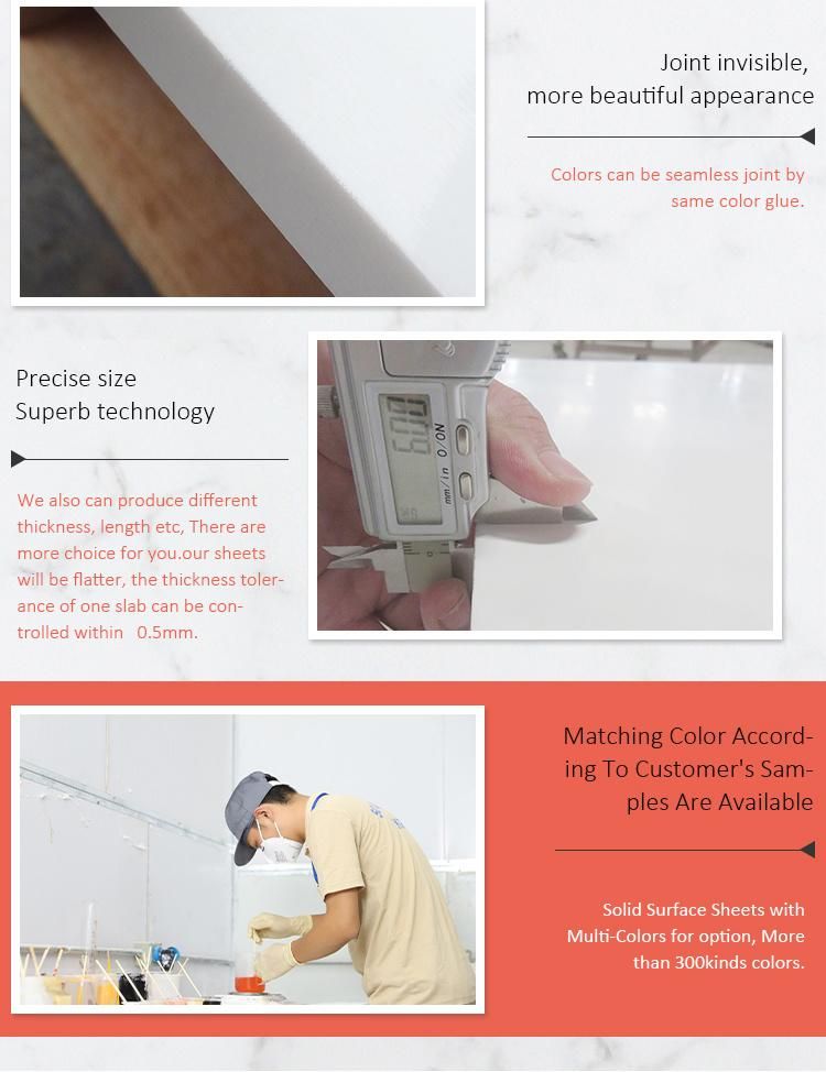Solid Surface Artificial Stone Marble Veinning Acrylic Sheet Solid Surface