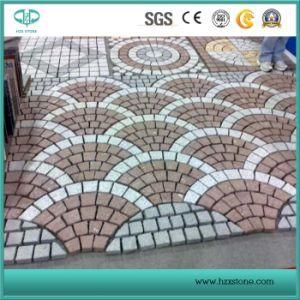 Red Porphyry Stone on Mesh, Cobble Stone, Natural Stone Paver