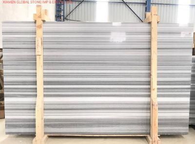 Polished Marmara Equator White Marble Vein Cut Slabs for Floor Wall Tiles
