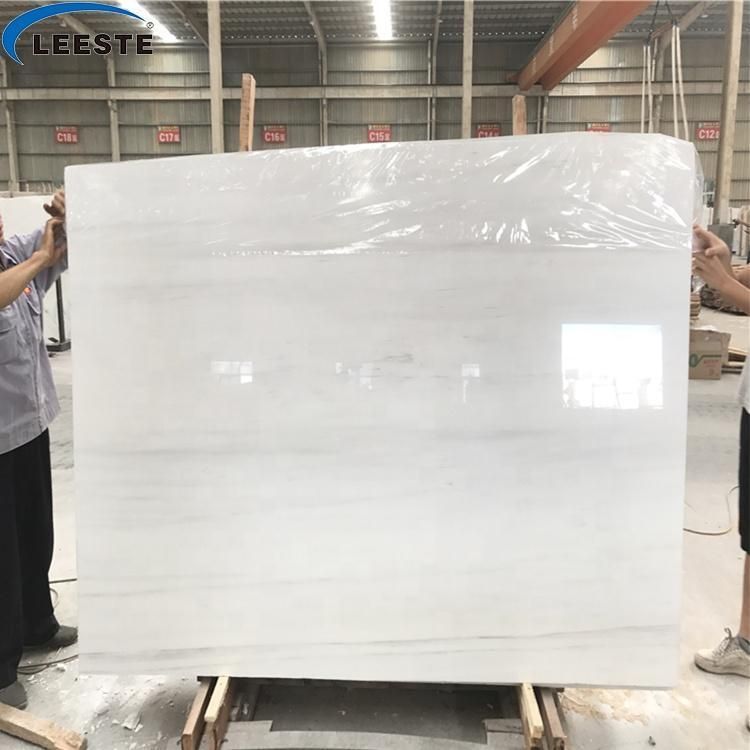 Dolomiti White Marble Natural White Marble with Very Light Veins Polished Slabs Cut-to-Size Tiles