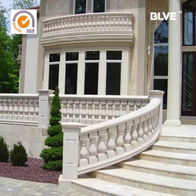 Hand Carved House Garden Ornamental White Natural Roman Stone Column Mcy-69