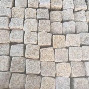 Natural Tumbled Yellow Granite G682 Cobblestone Cube