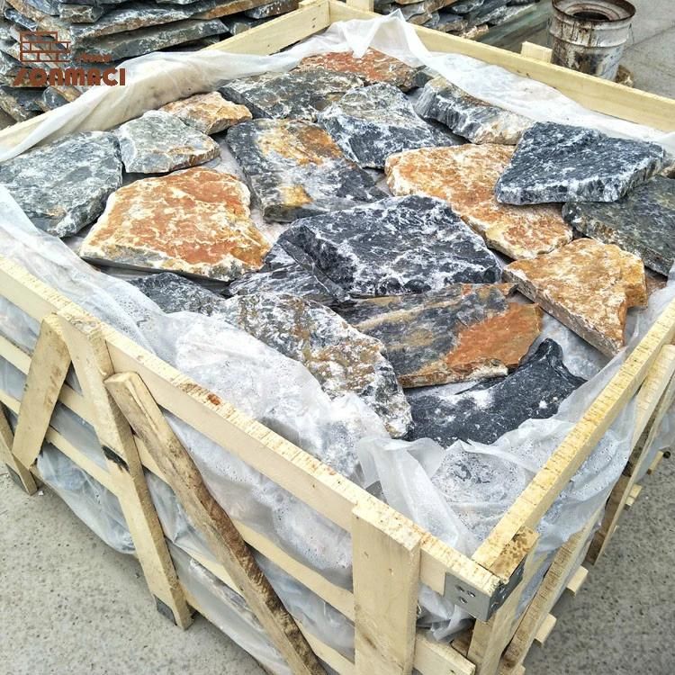 Natural Black Limestone Flexible Stone Veneer Design
