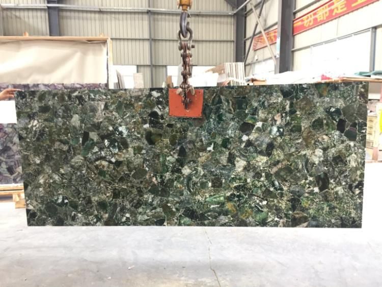 China Price Green Translucent Onyx Gemstone Semi Precious Stone Large Slab
