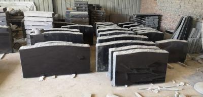 China Absolute Black Shanxi Black Granite Monuments Memorials Rock Edges