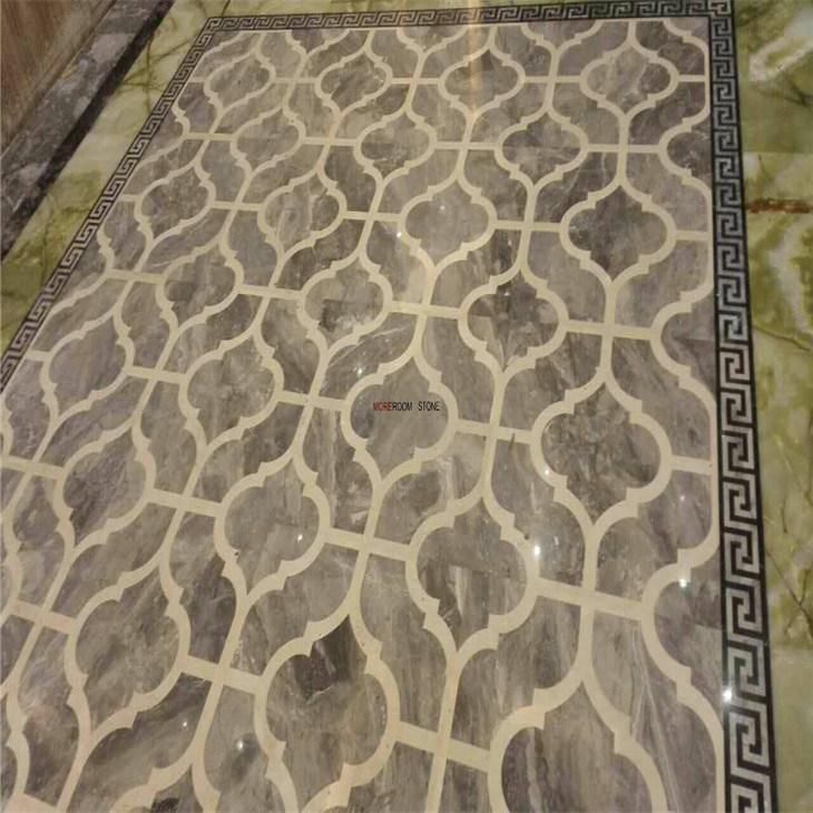 Polished Luxury Water Jet Marble Tile Floor Medallions