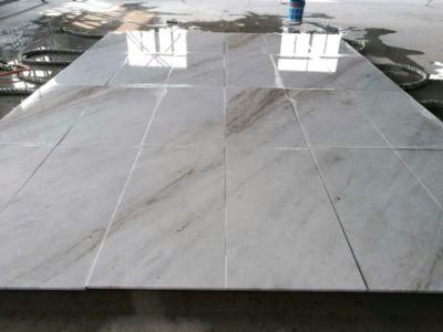 Natural Solid Surface White Marble Tiles/Slabs for Hotel/Hospital/Subway Engineering Design