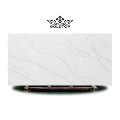 Commercial Project Artificial Stone Polished/Honed Surface Kitchen/Bathroom Countertop Calacatta Paris Quartz for Home