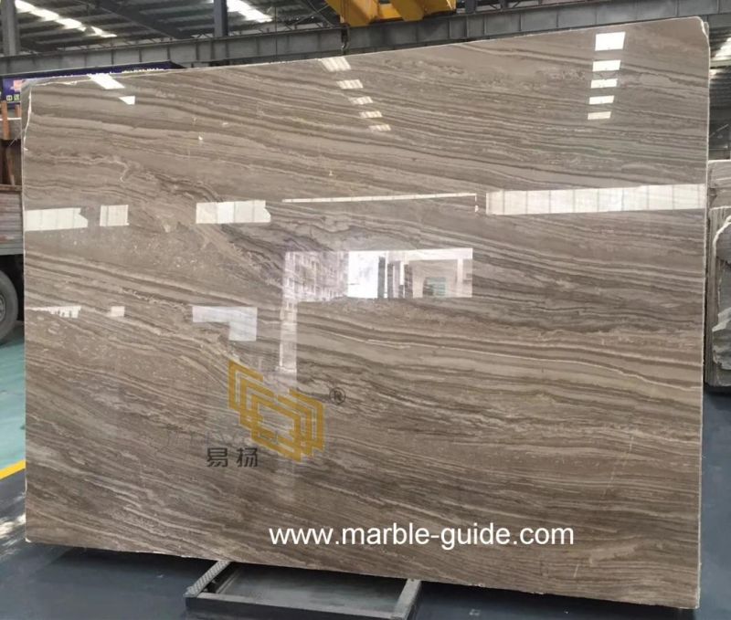 China Polished Kylin Wood/Coffee/Brown Vein Marble for Wall/Floor/Stairs
