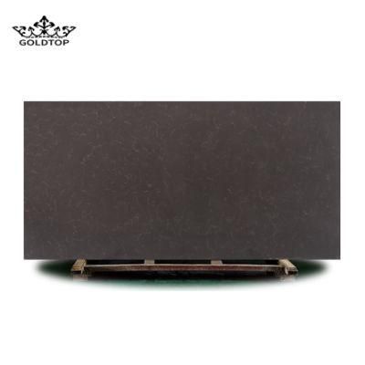 Top Enjoyment Polished Artificial Black Quartz Wall Floor Tiles for Residential Projects