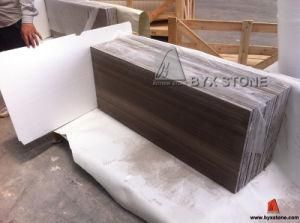 Brown Coffee Wood Grain / New Eramosa Marble Tile