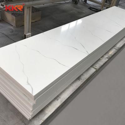 Artificial Marble Stone Solid Surface Sheet Calcatta White for Kitchen Countertop