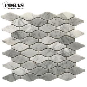 Barrington White Bianco Carrara Marble Tile Mosaic Bathroom Wall