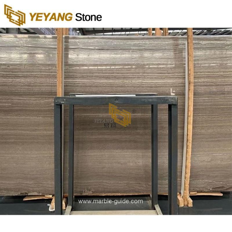 Wooden Brown Marble Slabs for Dining/Coffee Table Countertop/Worktop/Vanity Flooring/Wall Tiles