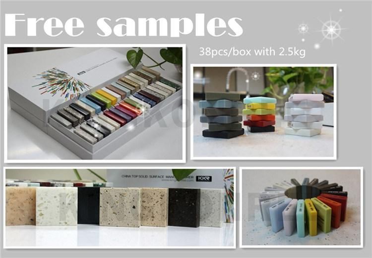 12mm Grey Color Acrylic Solid Surface for Precut Kitchen Countertop (190807)