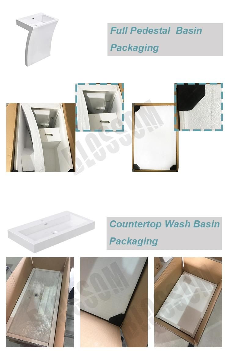 Bathroom Cabinet Artificial Solid Stone Acrylic Vanity Top with Integrated Sink
