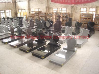 Different Styles of Heart Design Headstone Marble Granite Stone Tombstone