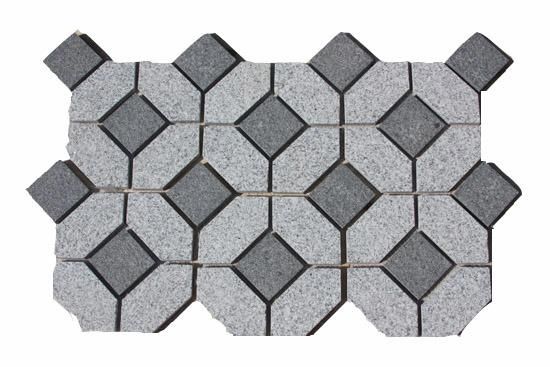 Natural Stone Granite Paving Stone on Mesh for Ourtdoors Street/Garden/Landcaping