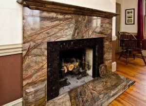 Nature Stone Granite Marble Indoor Fireplaces Insert Panel