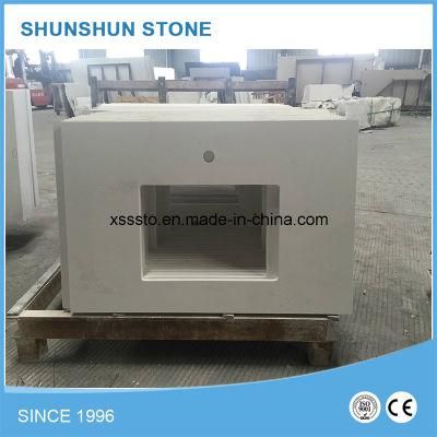 Artificial White Quartz Stone Bathroom Vanity for Home