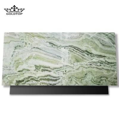 Green Cold Ice Jade Marble Marble Vein Table Tops Bathroom Vanity Wall Panels Kitchen Countertops Natural Stone Slab Marble Tiles