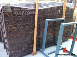 Chinese Black Portoro Marble Slab for Flooring Tiles and Vanity Top