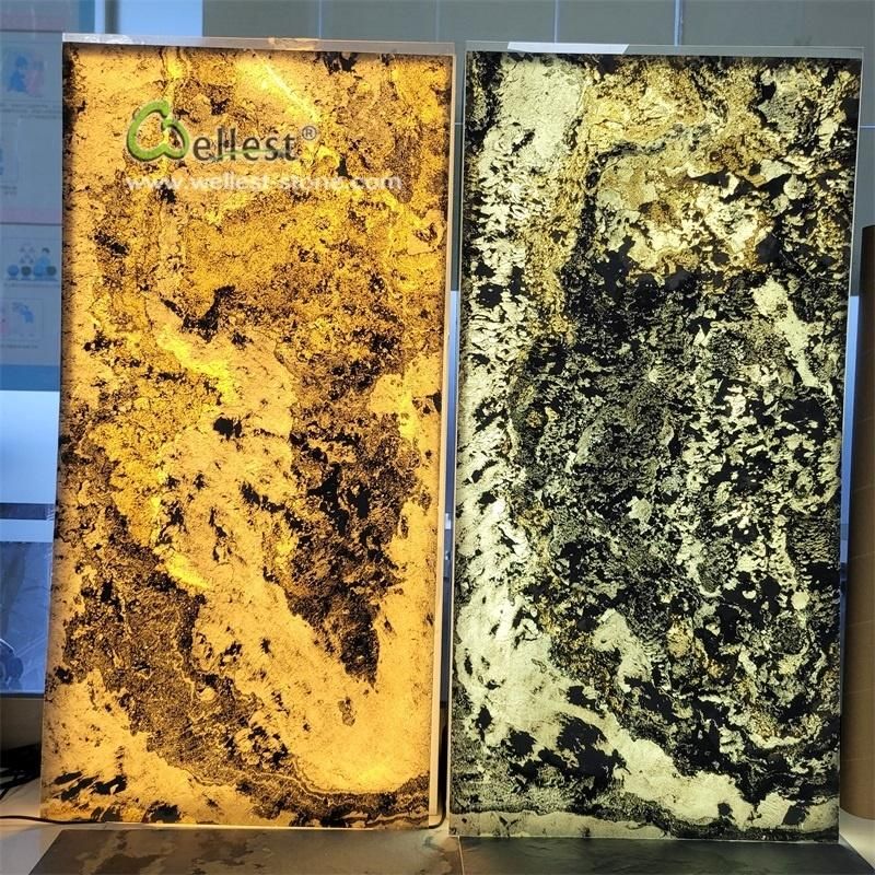 UV Translucent Stone Veneer Sheet Slate Stone Veneer Flexible Slate Stone Veneer