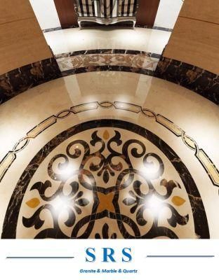Natural Marble Water Jet Medallion Mosaic Pattern for Floor/Hotel/Home Decoration