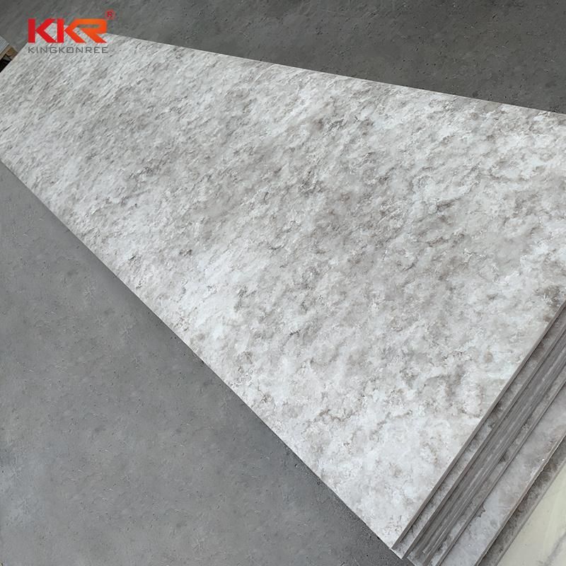 Vanity Top Kitchen Countertop Resin Stone Texture Acrylic Artificial Stone Solid Surface Sheet 3.12