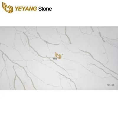 Quartz Countertop Material Calacatta White Quartz Stone for Kitchen/Bathroom