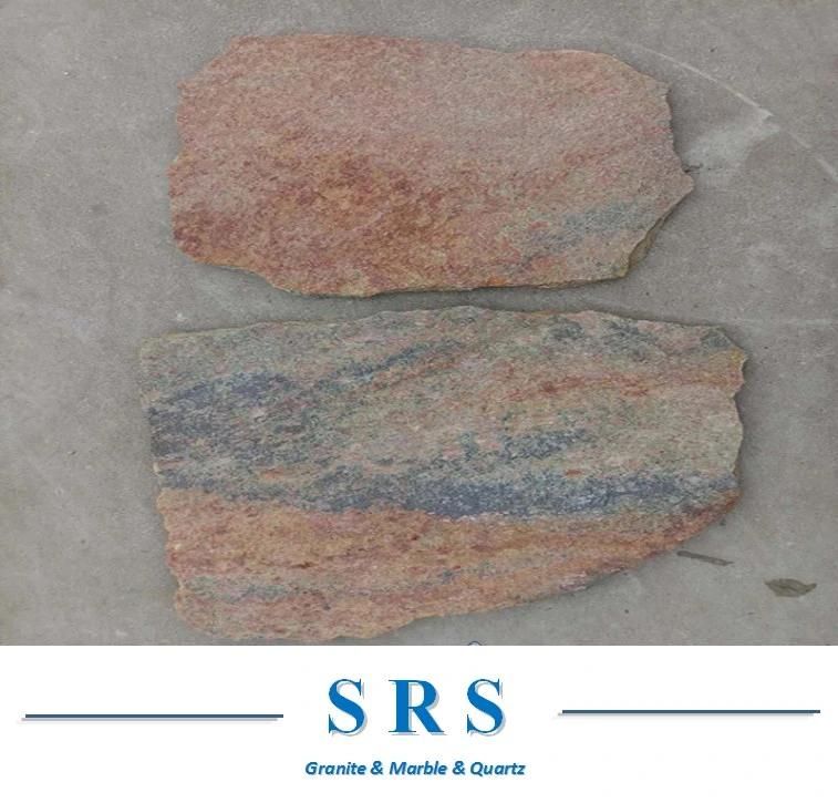 Natural Stone Golden Sand Quartzite Slate Flooring for Paving/Outdoor Decoration