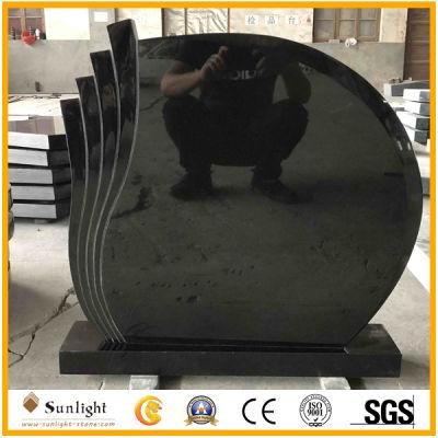 Absolute Natural Black Granite Tombstone for Memorial Headstone