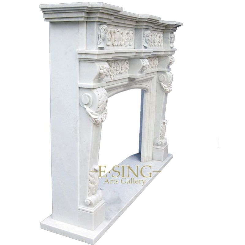 Factory Direct White Marble Electric Fireplace