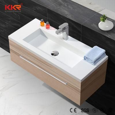 White Artificial Stone Bathroom Cabinet Vanity Sinks 0225