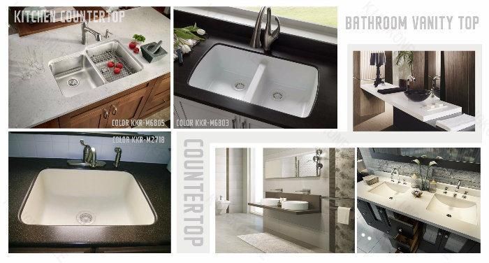 12mm Solid Surface Acrylic/Polyester Stone Countertop for Bathroom