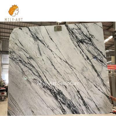 Luxury Modern Stone Flooring Design White Marble Tiles with Vein