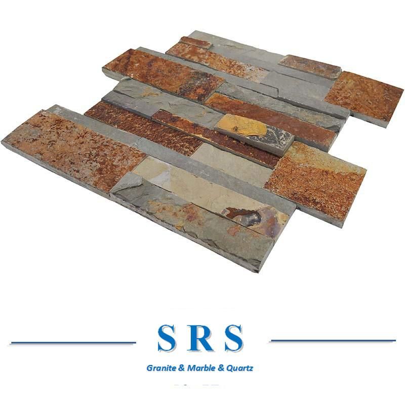 Natural White/Black/Yellow/Rusty/Green Culture Ledgestone/Fieldstone Stone/Slate for Wall Cladding Decoration/External Wall/Landscaping Wall Stone